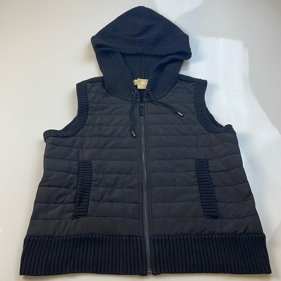 Michael Kors Jackets & Blazers - Michael Kors Women Black Vest With Hood                                   X40-24